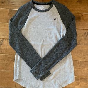 Hollister Mens Waffle Cotton Long Sleeve Crew